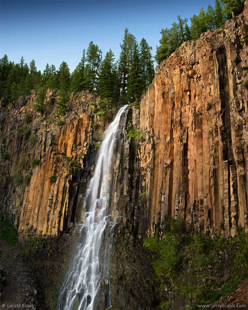 00643 - A summer evening at Palisade Falls, Custer Gallatin National Forest, Montana - photo by Jerry Blank