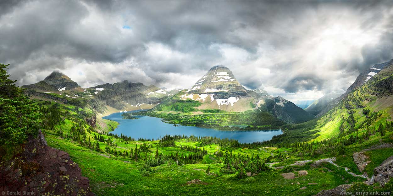 Bearhat Mountain and Hidden Lake, Glacier National Park, Montana - photo by Jerry Blank